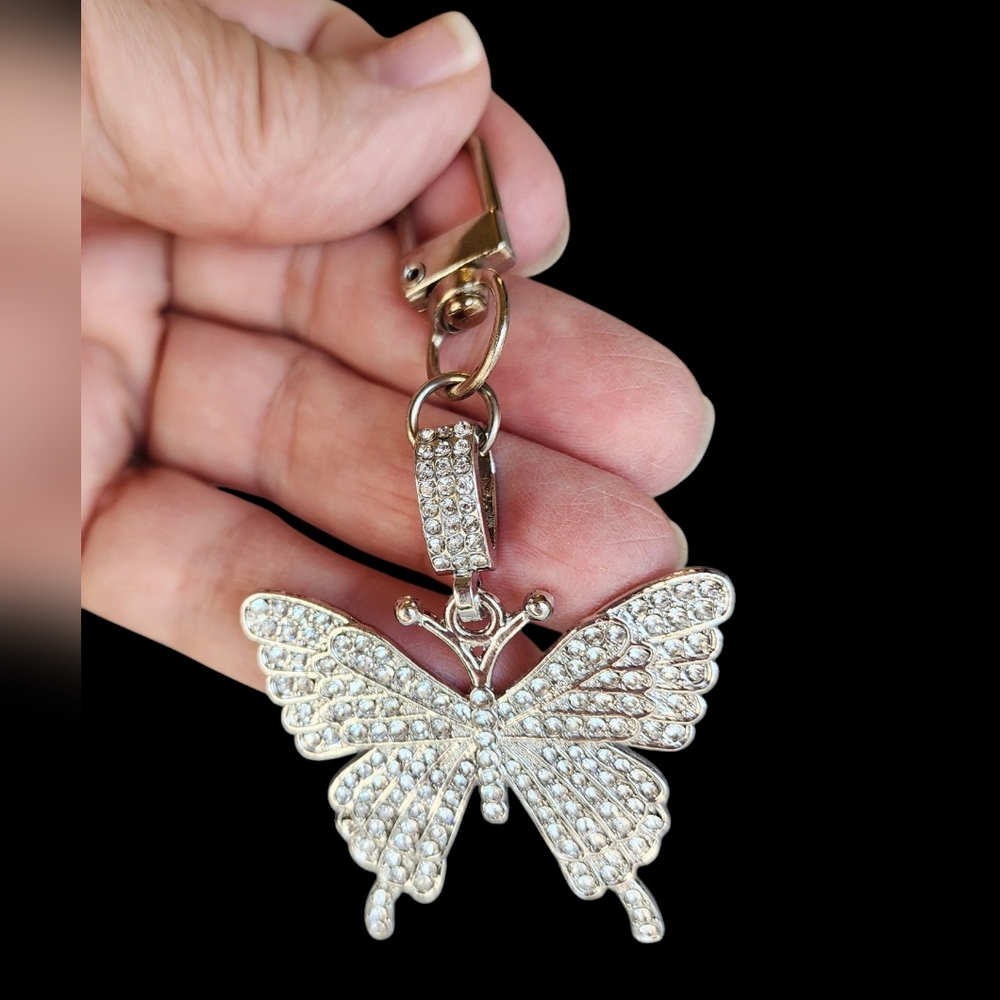 Sparkling Butterfly Keychain And Bag Charm